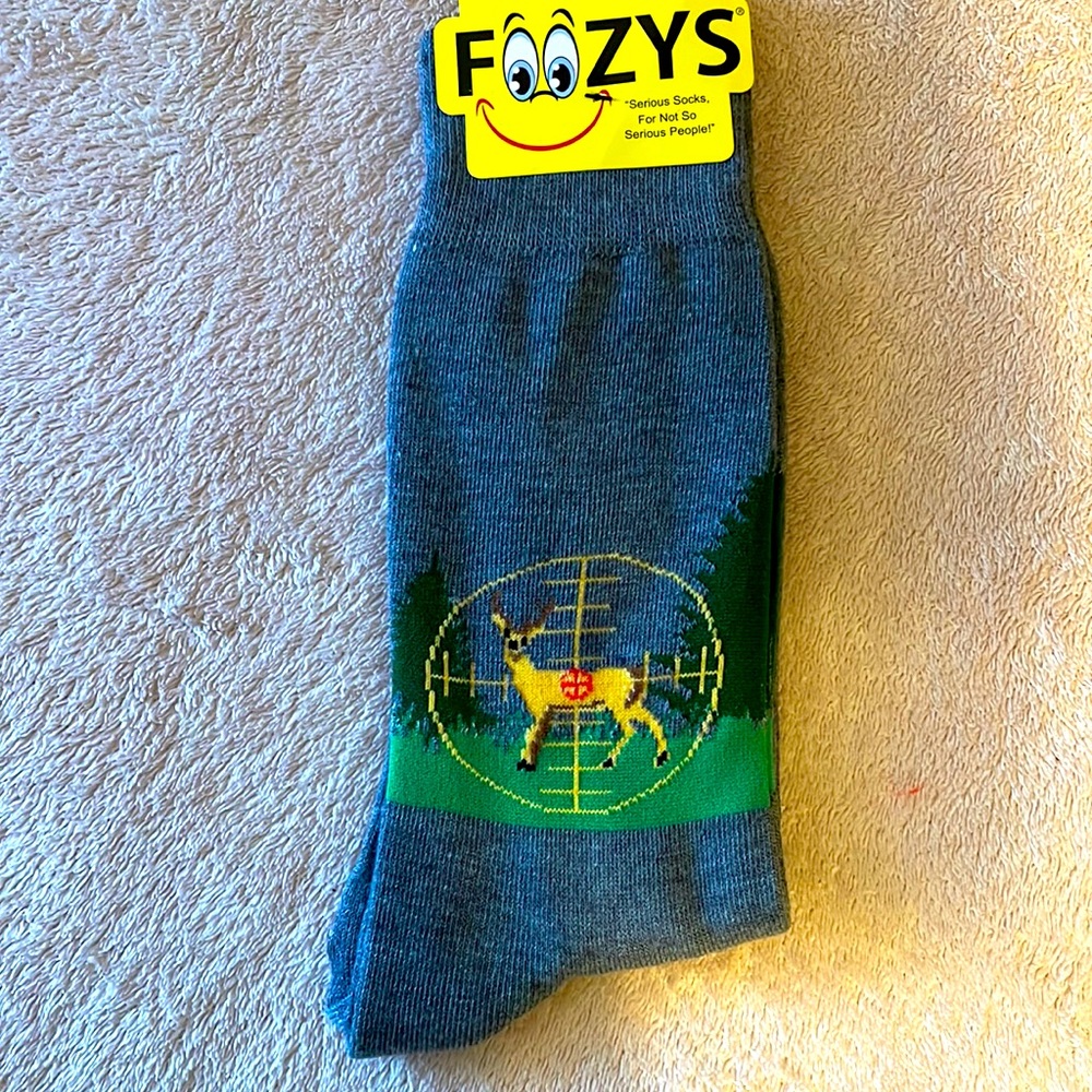 Foozy’s  Men’s Collection Target Practice (hunting) Grey Socks